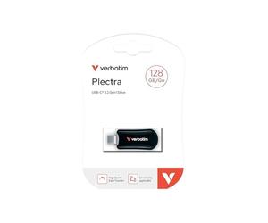 Clé USB - VERBATIM - Plectra - USB-C - 128 Go - 100 Mo/s