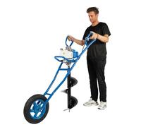 CLEADONG Broca de tierra de gasolina de 2 tiempos, 63 CC, para carretilla, para granja, jardín, tierra, agricultura, silvicultura, color azul