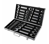 CLEADONG Juego de 22 llaves combinadas, herramientas plateadas, llaves de carraca de 6-32 mm, con cajas de almacenamiento, llave de acero al cromo vanadio, para montaje o desmontaje de muebles