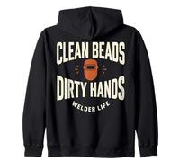 Clean Beads Dirty Hands Welder Life Diseño Soldador Sudadera con Capucha
