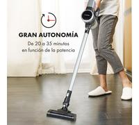 KLARSTEIN Clean Butler 4G - Aspiradora sin Cable, Silenciosa, Sistema de ciclón, Motor de Corriente Continua, 160 W, Autonomía de 20 a 35 Minutos, Filtro HEPA, Depósito 0,8 L, Antracita