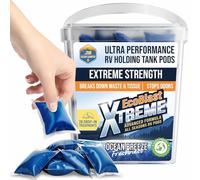 Clean Camper Cápsulas de tratamiento de tanque de retención de RV, hace que tu tanque negro huela delicioso, fuerza extrema, destruye olores y residuos del inodoro, mantiene los sensores limpios,