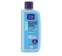 Clean & Clear Loción de limpieza profunda para pieles sensibles (1 x 200 ml), limpiador facial limpio y transparente con ácido salicílico para limpiar profundamente, eliminar la suciedad y el aceite,