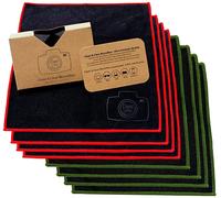 Clean & Clear Microfiber Paño de limpieza, extra grande [paquete de 8] Paño de limpieza de microfibra ultra premium, paño de microfibra para lente de cámara, gafas, pantallas y todas las lentes.