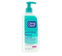 Clean & Clear Morning Burst Limpiador facial hidratante sin aceite con pepino y extracto de mango verde, suave lavado diario para todo tipo de piel, 8 onzas