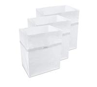 Clean Cubes Botes de basura desechables de 13 galones y contenedores de reciclaje, paquete de 3 (blanco)