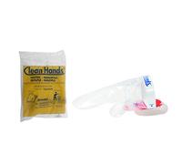 Clean Hands | Guantes para alimentos, profesionales, higiénicos, con soporte magnético, kit multiusos individual con 100 guantes de repuesto 70 my