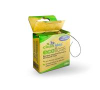 Clean Idea Ecofloss 6 x 25 m de hilo dental - Hilo dental encerado vegano - Hilo natural - Hilo orgánico - Hilo ecológico - Hilo de seda
