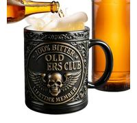 Clean Mug - Taza hecha a mano resistente al calor, antideslizante con logotipo del club, diseño de taza de café 3D, función de agarre cómodo, taza perfecta para café, té, chocolate, bebidas