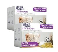 Clean People - Cápsulas de lavado de lavandería, a base de plantas, hipoalergénicas, ultra concentradas, sin plástico, embalaje reciclable, lucha contra las manchas, lavanda, paquete de 192