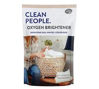 Clean People - Eliminador de manchas de oxígeno natural - Alternativa de blanqueador natural, ingredientes derivados de plantas, ilumina los blancos opacos y colores - Removedor de manchas natural para la ropa - 86 onzas