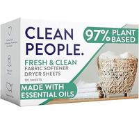 Clean People - Juego de 2 hojas de secado para suavizantes de telas naturales (2 x 80 hojas)