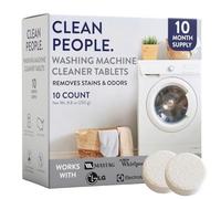 Clean People - Limpiador de lavadora, pastillas ecológicas para eliminar olores, suciedad y acumulación de escamas, limpiador de lavadora de carga frontal y carga superior, 10 unidades