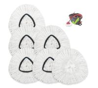 CLEAN PIONEER Paquete de 6 cabezales de repuesto para fregona compatibles con Spin EasyWring Triangle Spin Mop, recambios de fregona giratoria de microfibra, cabezal de fregona de fácil limpieza,
