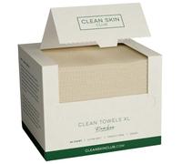 Clean Skin Club Bamboo Viscose Clean Towels XL: toallita facial 100% de origen biológico certificada por USDA, desechable, toallitas secas desmaquillantes, ultrasuaves, 50 unidades, 1 paquete