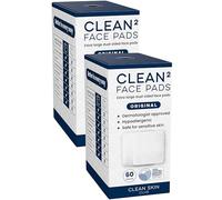 Clean Skin Club Clean² Almohadillas faciales extragrandes utilizadas con removedor de maquillaje, garantizadas que no se desprenden ni se rompen. Triple capas únicas, lado texturizado y lado