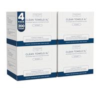 Clean Skin Club Clean Towels XL, toalla facial 100% de base biológica aprobada por dermatólogos, toalla facial desechable clínicamente probada, toallitas secas desmaquillantes, ultra suave, 200