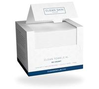 Clean Skin Club Clean Towels XL, toalla facial 100% de base biológica USDA, toallita facial desechable, toallitas secas desmaquillantes, ultrasuaves, 50 unidades, 1 paquete
