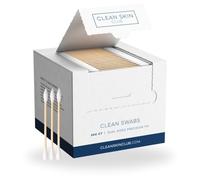 CLEAN SKIN CLUB hisopos limpios | 500CT | Punta de una punta | Biodegradable + Algodón Orgánico y Bambú | Retoques de maquillaje y esmalte de uñas | Sin cloro e hipoalergénico.