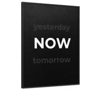 CLEAN SPORTS Póster motivacional - NOW - DIN A1 (59,4 x 84,1 cm) Negro Blanco - Motivación para oficina, oficina en casa, startup y gimnasio - Cuadro inspirador para emprendedores | Sin marco