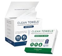 Clean Towels XL 50ct + Travel SS Paquete de 10 unidades