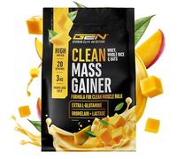 Clean Weight Gainer - 3 kg - Con Hidratos de Carbono Complejos y Proteína - Ideal para la Fase de Volumen - Polvo para Ganar masa y Peso - Vegetariano - Sabor Mango Lassi