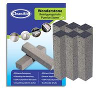 CleanAid Wonderstone - Piedra Pómez para limpiar el baño - Piedra limpiadora ideal para baños, inodoros, duchas, grifos, cocinas, planchas, azulejos y mucho más - Piedra de limpieza Pómez natural