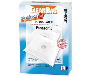 CleanBag M 105 Pan 8 bolsas para aspiradora, apto para 2 E AMC 8 °F 96 D 1300
