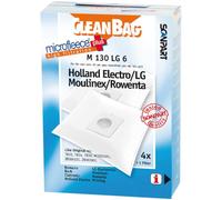 Cleanbag M 130 LG 6 Universal Bolsa para el polvo - Accesorio para aspiradora (Universal, Bolsa para el polvo, Blanco, Vellón, TB33, TB34, TB39,MT000101, ZR004101, ZR003902, Bomann, Bork, Clatronic, Holland Electro, LG Electronics, Moulinex, Rowenta, Privileg)