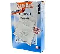 Scanpart M 149 Row 19 Polvo, como Original: ZR-200520, 200570, 200720. Contenido: 4 Bolsas de aspiradora + 1 Filtro Universal, Microfieltro, Color: Blanco