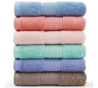 cleanbear Conjuntos de Toallas de Mano, 100% algodón, Alta Absorbente, para el hogar, al Aire Libre y Viajes Uso