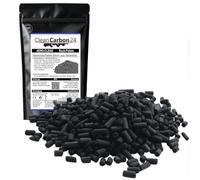 CleanCarbon24® 1 litre pellets de carbón activado de 4 mm; Repuesto técnico para filtros de aire y humo; Adsorción física sin químicos; Ideal para mejorar la calidad del aire interior; desempolvado