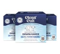 Cleancult Cápsulas para lavavajillas, citronela, 96 cápsulas, tabletas 100% solubles, hechas de tensioactivos de coco, envueltas en película soluble, deja los platos limpios e impecables
