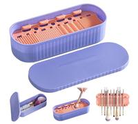 Cleaner de cepillo de maquillaje con alfombrilla de limpieza, limpiador de cepillos cosméticos 3 en 1 para limpieza, organizador ＆ Secado, soporte de maquillaje portátil 8.7x3.5x2.2 pulgadas ...