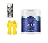 Cleaner Powder, Heavy Oil Stain Powder Cleaner, All Purpose Kitchen Stain Remover Cleaner, Stubborn Grease & Grime Remover, Removal Kitchen Grease Dirt, For Hood, Pots, Grill (500g)