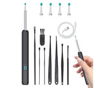 Cleaner visual para cerveza | Limpiador de oídos impermeable con cámara y luz, con gancho para orejas Wi-Fi, 8 auriculares y 6 conectados a telefonizados, compatibles con teléfono, Tablett