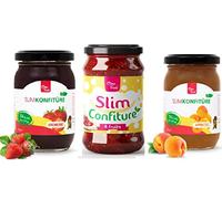 CleanFoods Sin azúcar 54-59 calorías mermelada I mermelada de frutas I 1xfresa 1xalbaricoque 1xfrutas del bosque 230-235g I libre de ingeniería genética I solo 54-59 calorías por 100g l Vegano