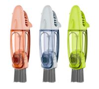 Cleangor Limpiador de Tapas de Tazas 3 en 1, Cepillos de Botellas de Agua, Cepillo de Huecos Multifuncional, Cabezal de Cepillo de Limpieza de Cocodrilo, Apto para Todo Tipo de Vasos (3, Multicolor)