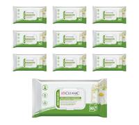 Cleanic Papel Higiénico Humedo - (80x10 Piezas) Papel Higiénico - con Extracto de Manzanilla - Desechable - Toallitas Humedecidas para Limpieza Íntima - 800 Piezas