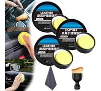 Cleaning And Care Cream &Cleaning Paste For Leather Care, Car Leather Conditioner Oil Paste, Automotive Interior Leather Cleaning Cream, Leather Care Cleaning Paste, For Car, Furniture (3PCS)