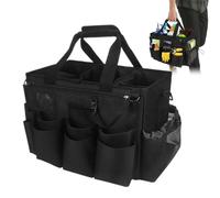 Cleaning Bags for Housekeepers - Foldable Car Detailing Bag | Waterproof Breathable Organizer Pack with Handle Shoulder Strap, Storage for Sprays, Dusters, Towels, Rugs, Brushes, Kitchen, Salon, Car