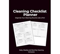 Cleaning Checklist Planner: Organize Your Cleaning Routine Like a Pro! | Daily, Weekly and Monthly Household Organizer