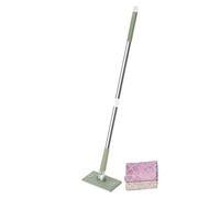 Cleaning Mop - | Convenient Cloth Changing Mop | Clip Mopping Tool | Dust Mops Rotating Head Washable Pads For Kitchen Bathroom Tile Car Apartment Living Room Bedroom Glass Ceiling