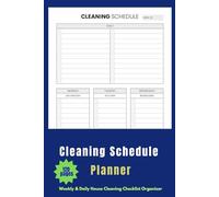 Cleaning Schedule Planner: Weekly & Daily House Cleaning Checklist Organizer