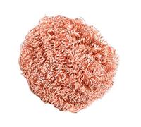 Cleaning Wire Ball, Wire Sponge, Copper Plated Compact Easy Storage Reusable Lightweight Portable Long Lasting, Iron Cleaner Ball for Kitchen Electronic Repair, 2.76x2.76Inches, Orange