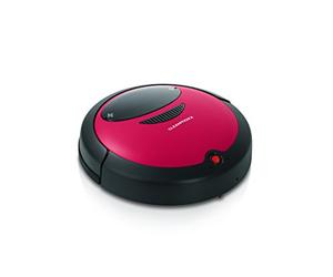 Cleanmaxx 09860 - Robot de aspiración con mopa para el suelo 2 en 1, robot aspirador automático, control por sensores, color rojo y negro
