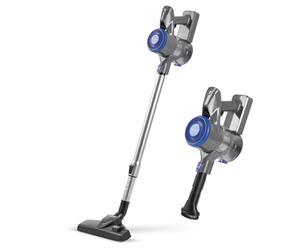 CLEANmaxx AeroTec 400 - Aspiradora inalámbrica 2 en 1, sin Bolsa y con Potente Motor de 400 W, batería de 35 Minutos, Incluye Filtro EPA-11 y Soporte de Pared