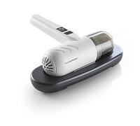CLEANmaxx Aspirador de mano recargable antiácaros | Limpiador de colchones con luz UV-C | Destruye el 99,9% de todos los ácaros | Incluye filtro EPA y contenedor de polvo de 120ml | Ideal para