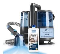 CLEANmaxx Limpiador de tapicería Pro Power, 600 W, color azul, potente aspiradora de lavado con doble depósito, para sofá, coche, alfombras, tapicería, incluye champú para eliminar las manchas
