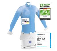 CLEANmaxx Plancha automática con función de vapor | Innovadora máquina de planchado para camisas y blusas | Más suave que la secadora y la plancha, 2 programas, pantalla táctil